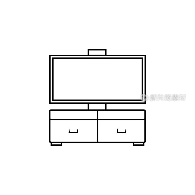 TV Stand Icon. Professional, pixel perfect icons optimized for both large and small resolutions. EPS 8 format.